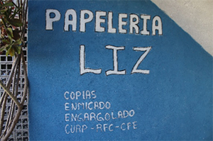 Papeleria Liz sign