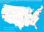 [Figure 6] Intermodal service to and from CSX's northwest Ohio terminal 