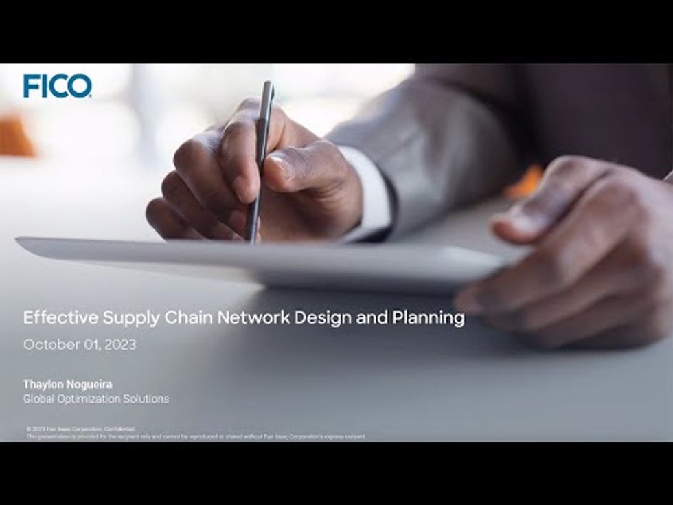 CSCMP EDGE 2023 Innovation Theater: Effective Supply Chain Network Design and Planning - FICO