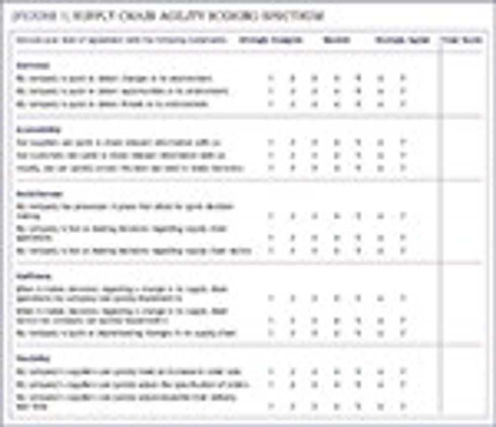 [Figure 1] Supply chain agility scoring spectrum