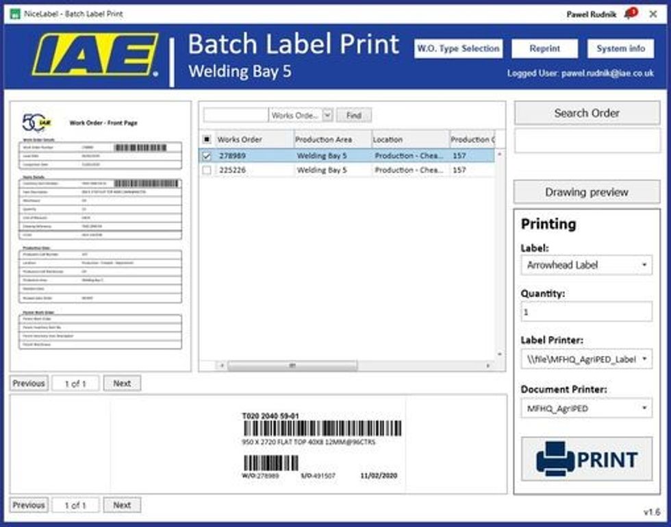 NiceLabel's Label Cloud Streamlines IAE’s Label Production 