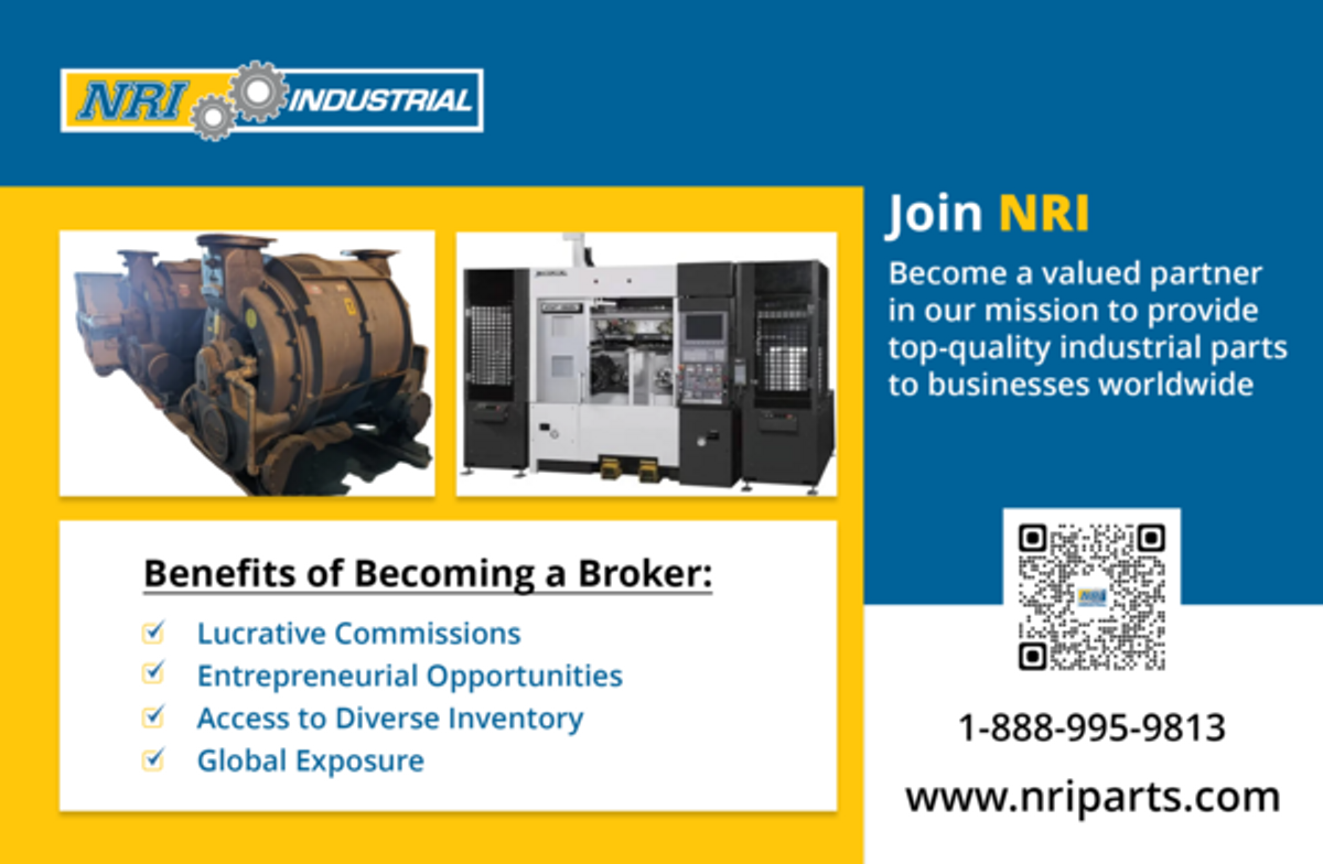 NRI Launches Broker Program, Offers Lucrative Opportunities for Industrial Enthusiasts